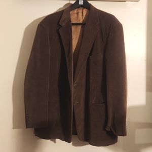 Mens 48L Brown corduroy Evan Picone Blazer